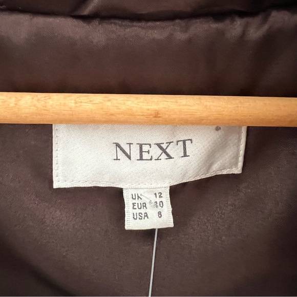 NEXT New Brown Fake Fur Winter Coat | US Size 8 Jacket w Hoodie - Picture 5 of 6